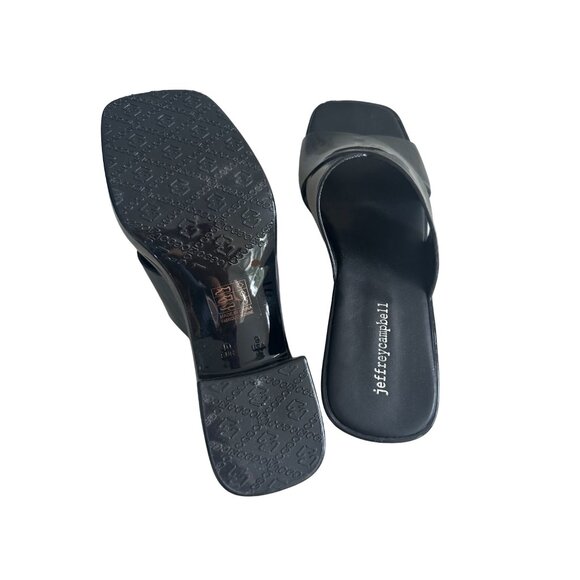 JEFFREY CAMPBELL Black Platform Slide Sandals Size 9 - Picture 8 of 8